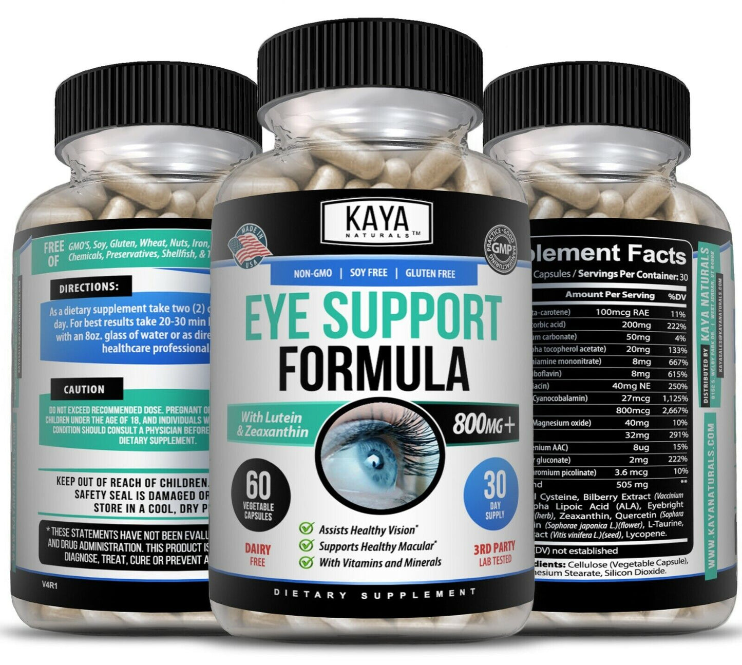 Eye Health Supplement, Lutein and Zeaxanthin, Vision Health, Eye Strain Support